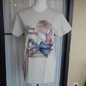 Women’s Beige Young Country Gildan Ultra Cotton Te